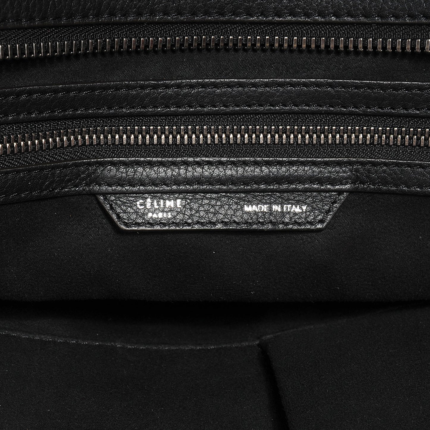 Drummed Leather Shoulder Luggage Black