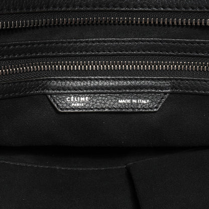 Celine Drummed Leather Shoulder Luggage Black 6 of 7