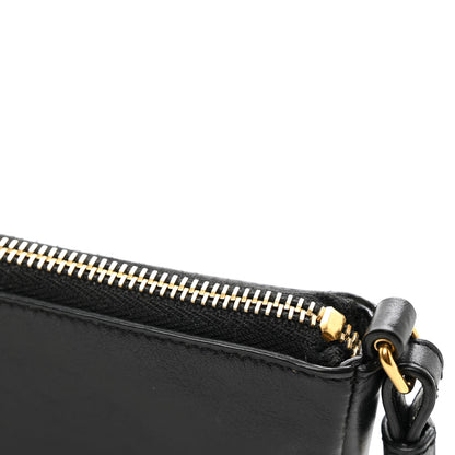 Saint Laurent Calfskin Monogram Phone Pouch Crossbody Bag Black 9 of 9