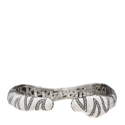 John Hardy Sterling Silver White Topaz Palu Macan Cuff Bracelet 2 of 4