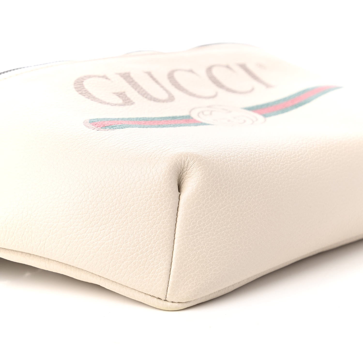 Gucci Grained Calfskin Logo Belt Bag White 6 of 12