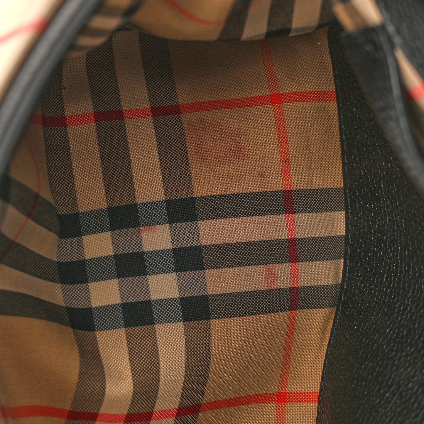 Grainy Calfskin Vintage Check Note Crossbody Bag Black