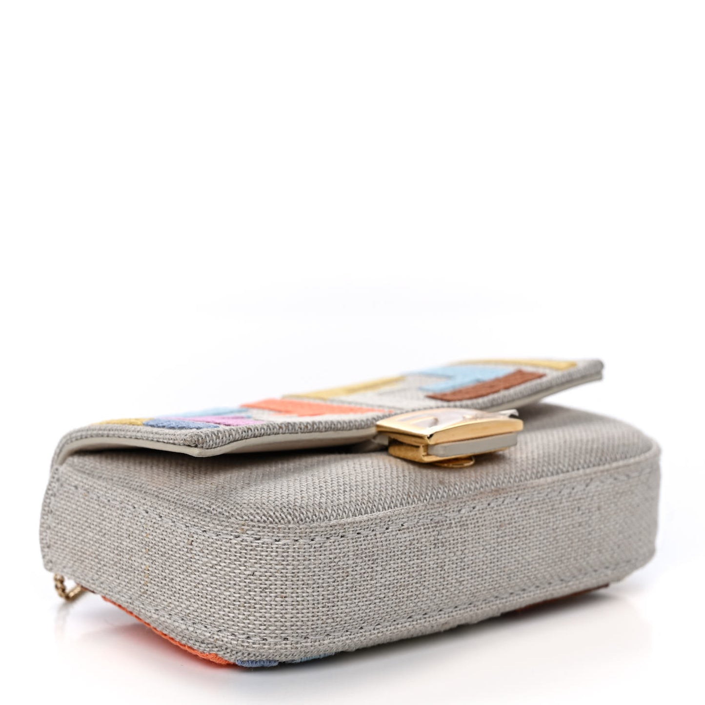 Kuban Canvas FF Embroidered Nano Baguette Charm Grezzo Multicolor