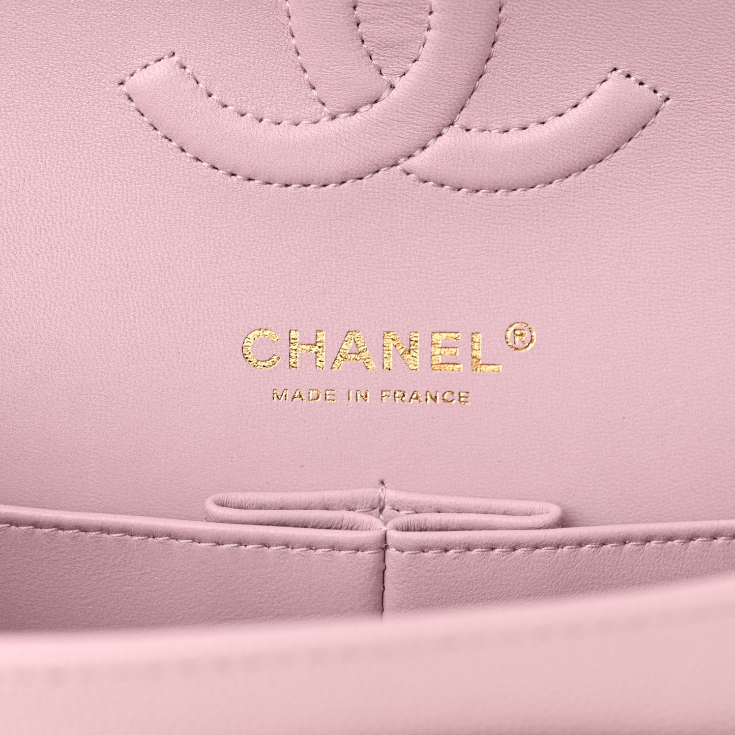 Caviar Quilted Medium Double Flap Light Pink