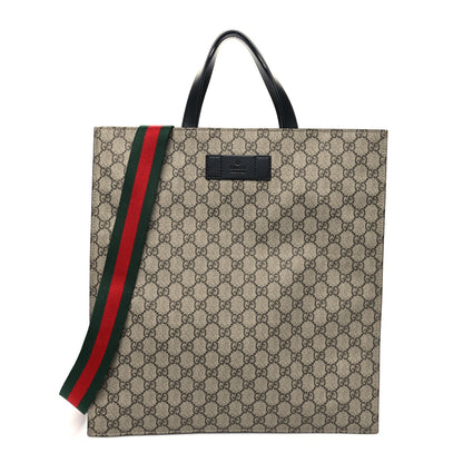 Gucci Soft GG Supreme Monogram Web Vertical Tote Black 1 of 10