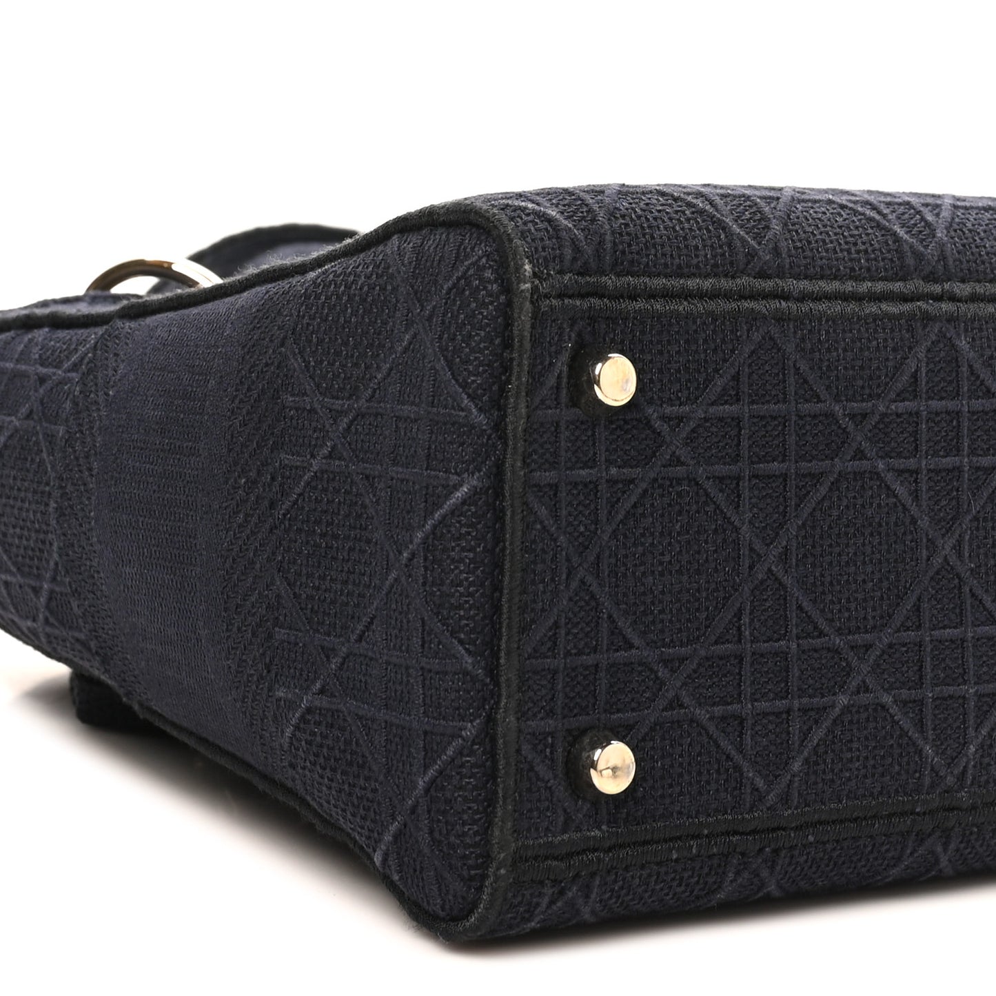 Canvas Embroidered Cannage Medium Lady D-Lite Navy