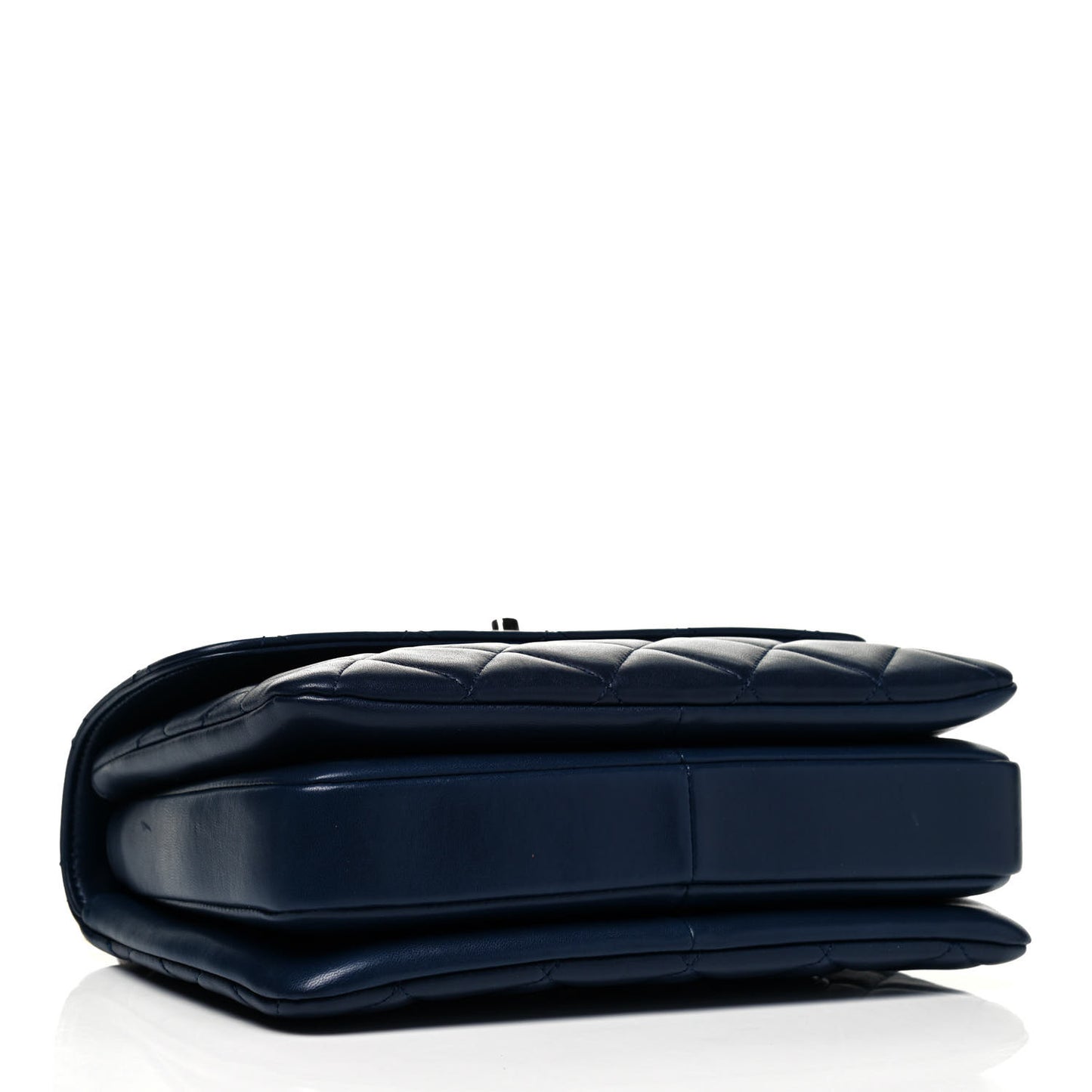 Lambskin Quilted Small Trendy CC Dual Handle Flap Bag Navy