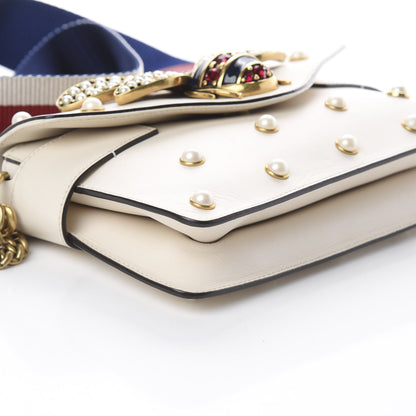 Gucci Nappa Pearl Studded Mini Queen Margaret Broadway Shoulder Bag Mystic White 5 of 7