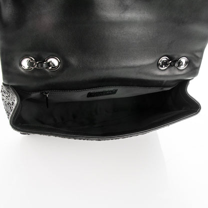 Chanel Sequin Lambskin Jumbo Moonlight on Water Flap Black 5 of 8