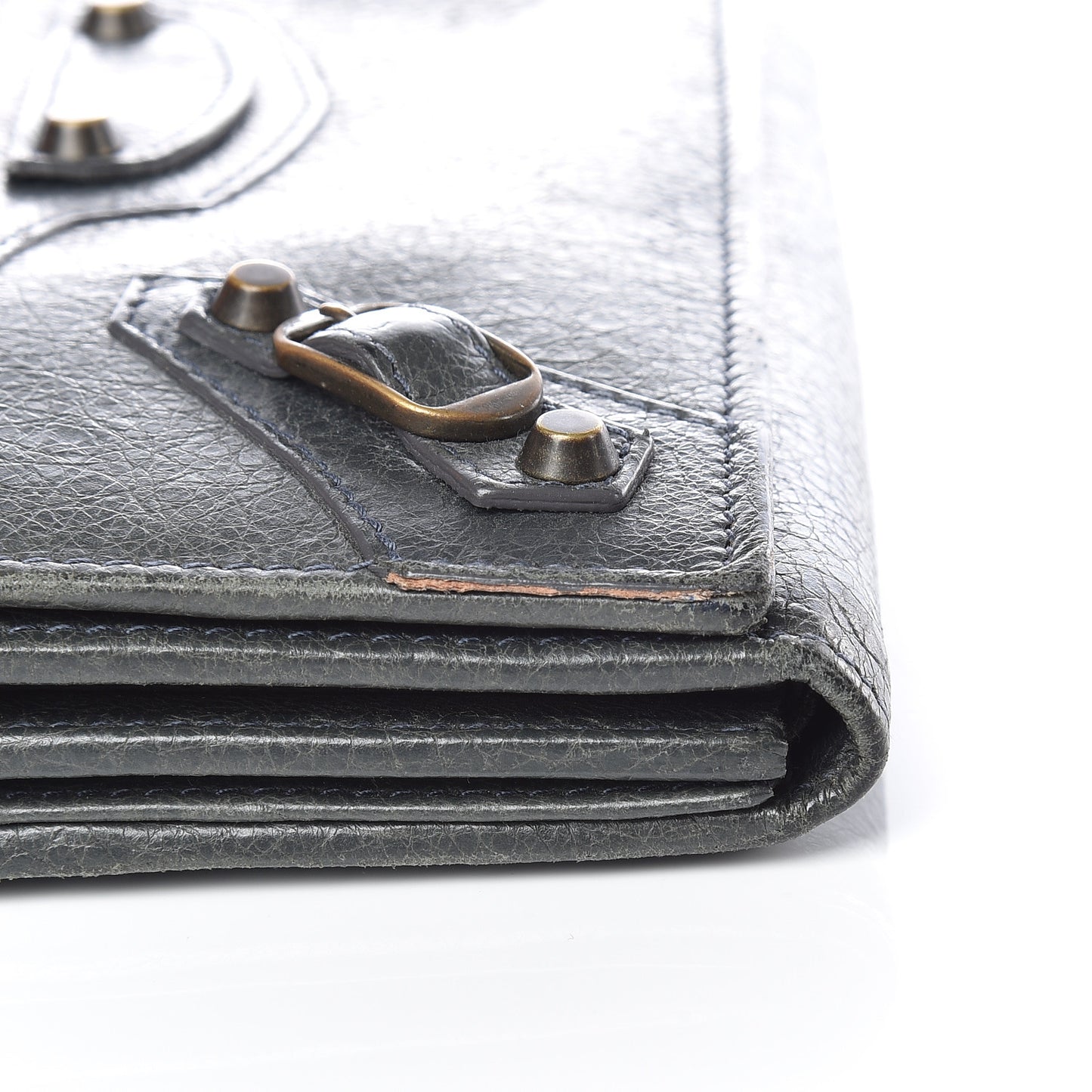 Agneau Classic Hardware Money Wallet Anthracite