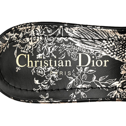 Christian Dior Canvas Lurex Embroidered Dway 40mm Slide Sandals 39 Black Gold 7 of 9