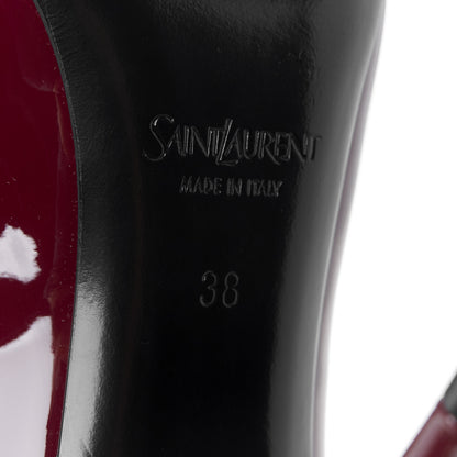 Saint Laurent Vernice Seta Soft Norma 90 Pumps 38 Grenat 8 of 10