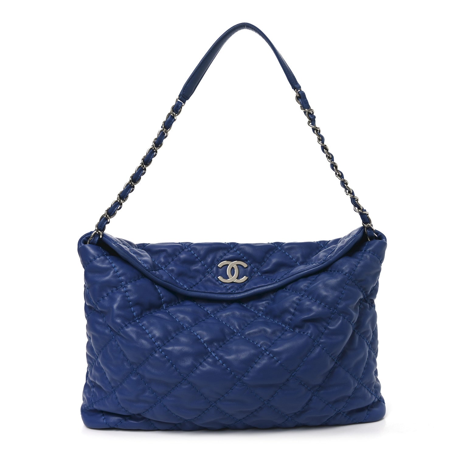 Chanel Calfskin Quilted French Riviera Hobo  Blue 1 of 10