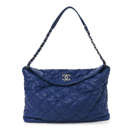 Chanel Calfskin Quilted French Riviera Hobo  Blue 1 of 10