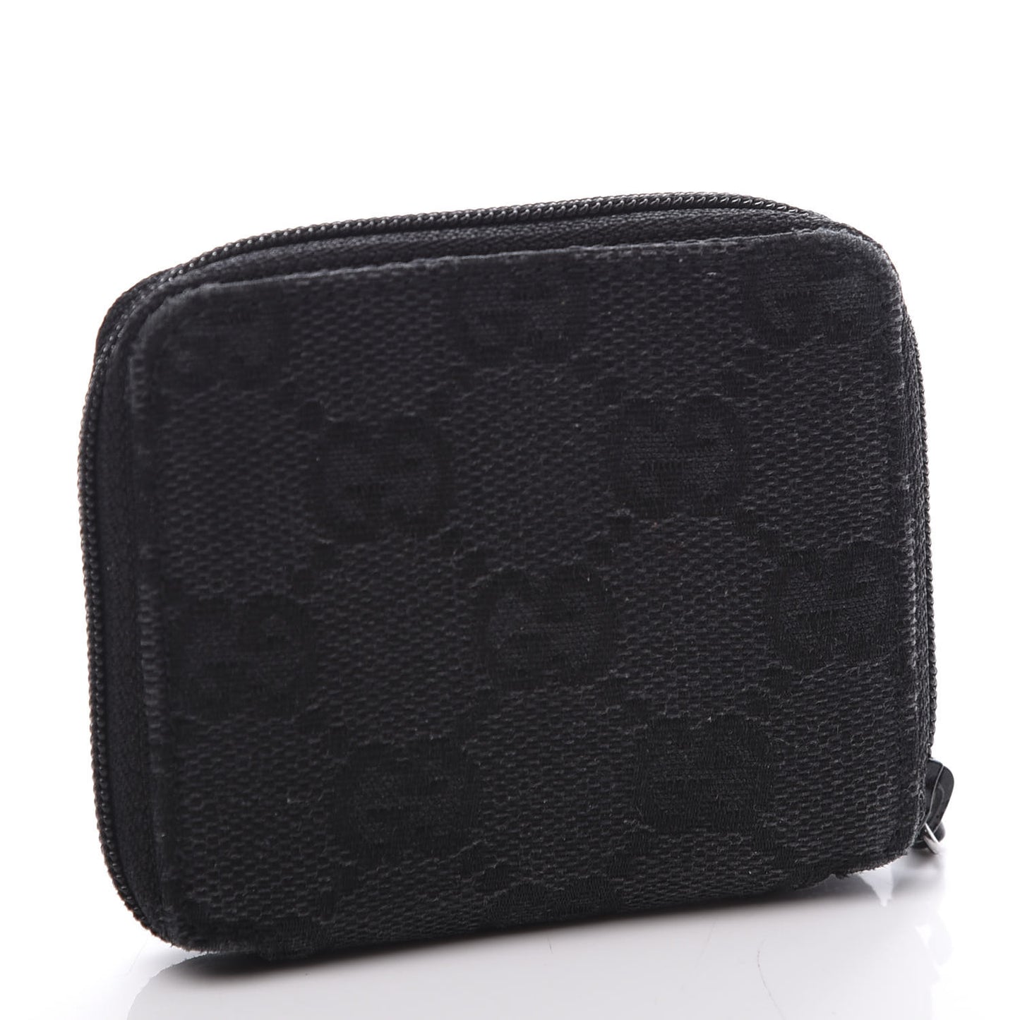 Monogram Zip Around Coin Purse Black