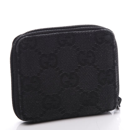 Gucci Monogram Zip Around Coin Purse Black 2 of 9
