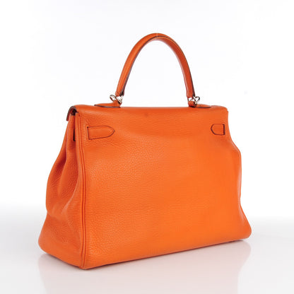 Hermes Taurillon Clemence Kelly Retourne 35 Orange 3 of 22