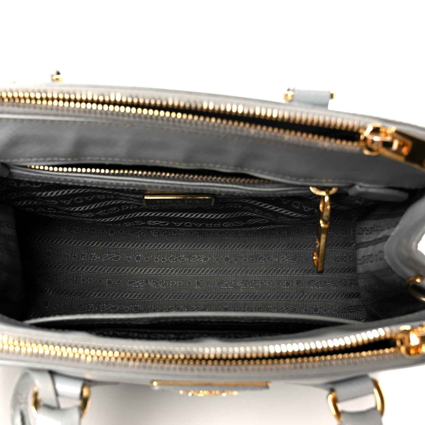 Saffiano Lux Small Galleria Double Zip Tote Granito