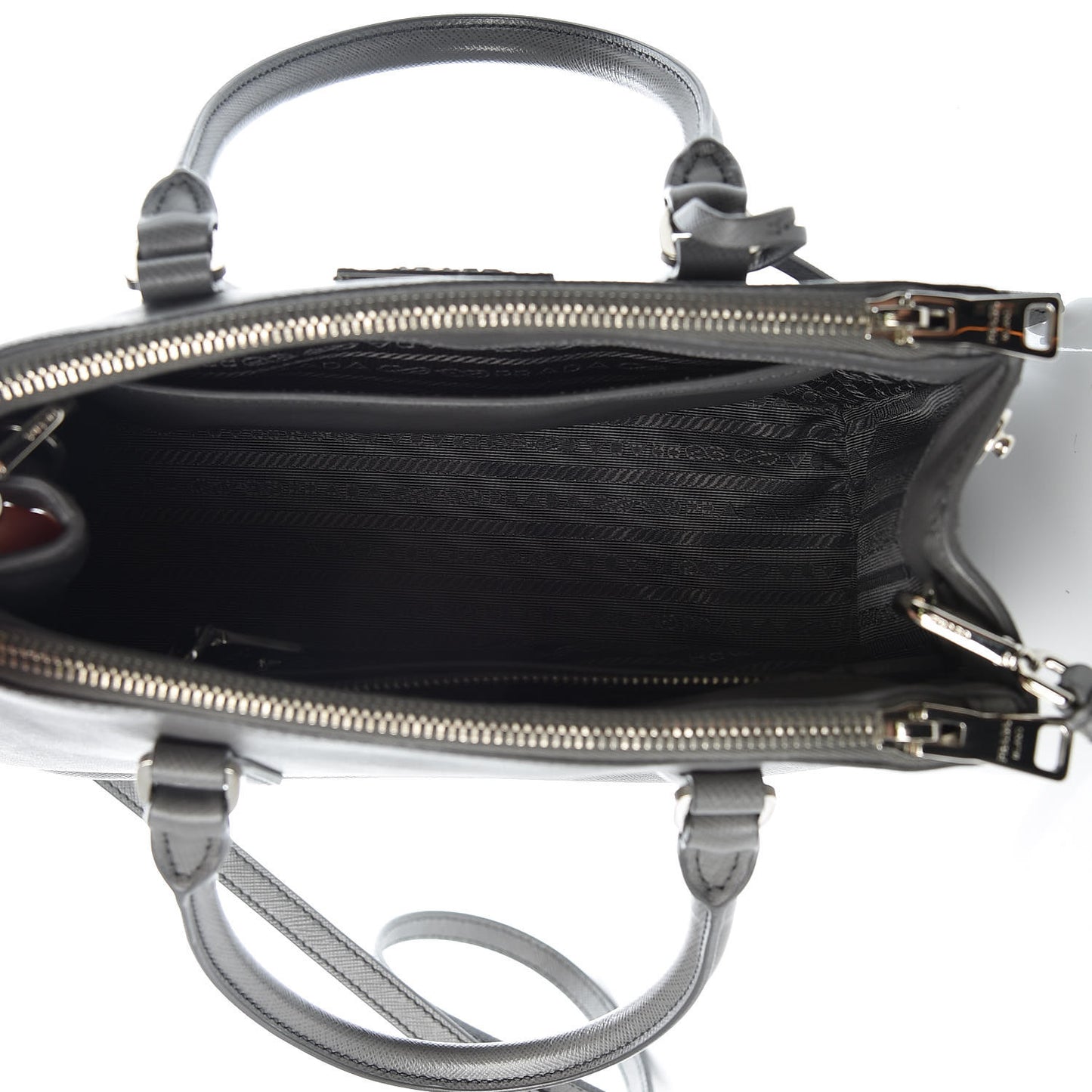 Saffiano Mini Galleria Double Zip Tote Marmo