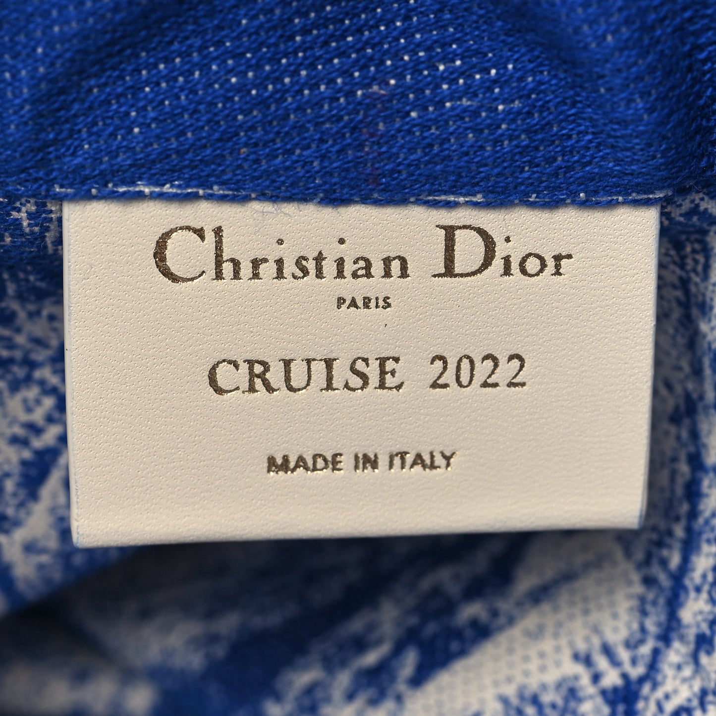 Canvas Print Cruise Tote Ivory Blue