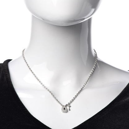 David Yurman Sterling Silver Diamond Cable Collectibles Lock and Key Charm Pendant Necklace 2 of 5