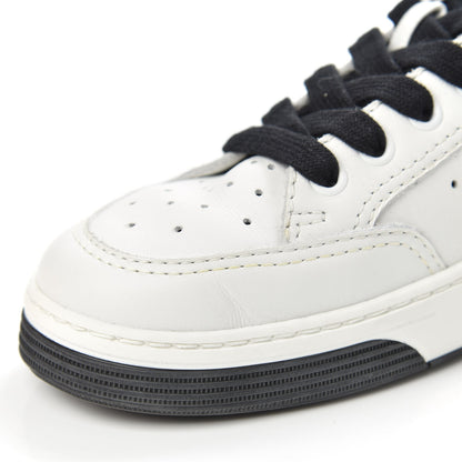 Chanel Calfskin Womens Logo Sneakers 36 Black White 8 of 9