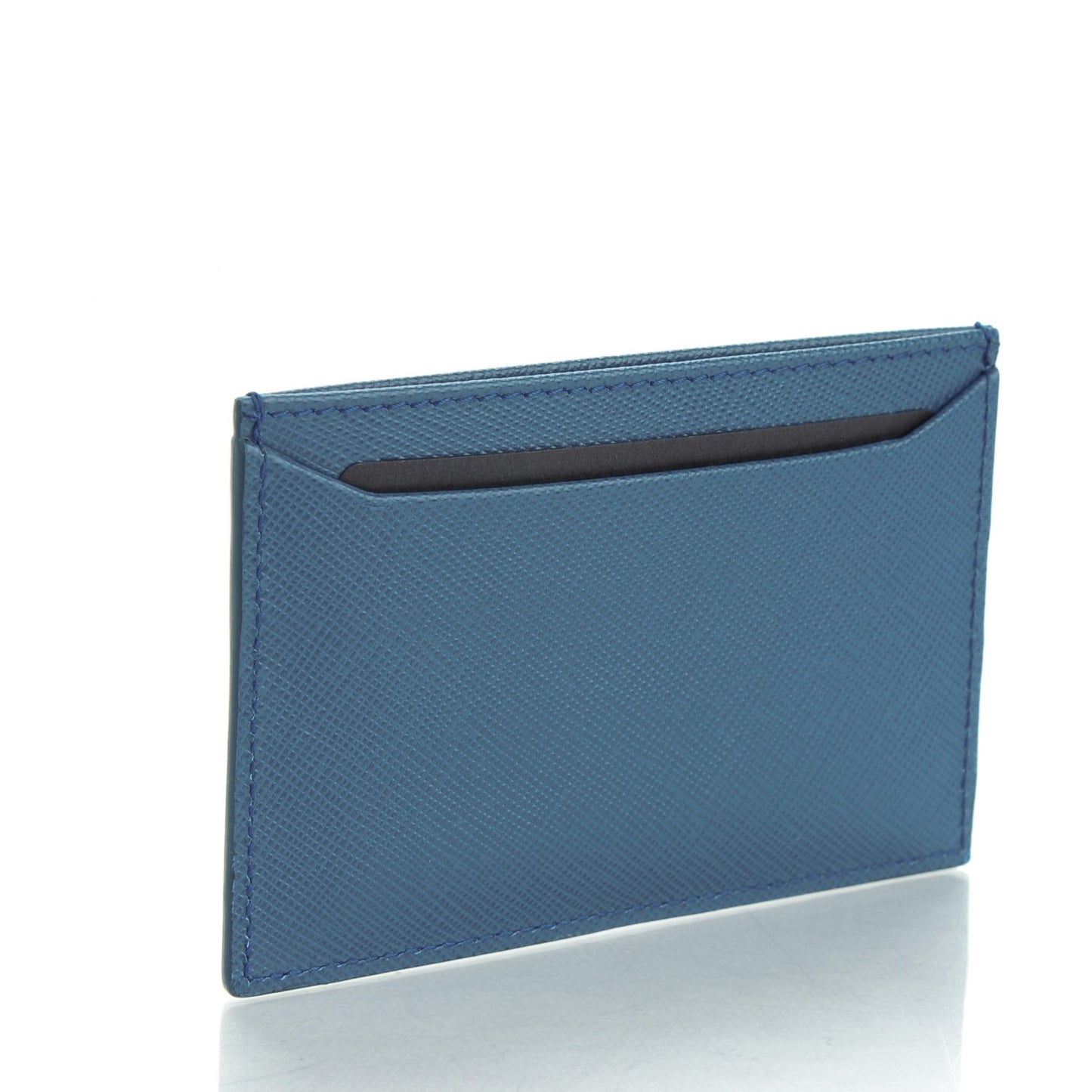 Saffiano Metal Card Case Cobalto
