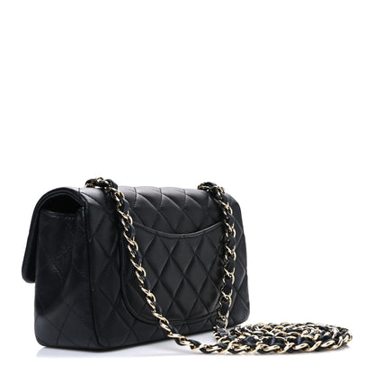 Chanel Lambskin Quilted Mini Rectangular Flap Black 3 of 10