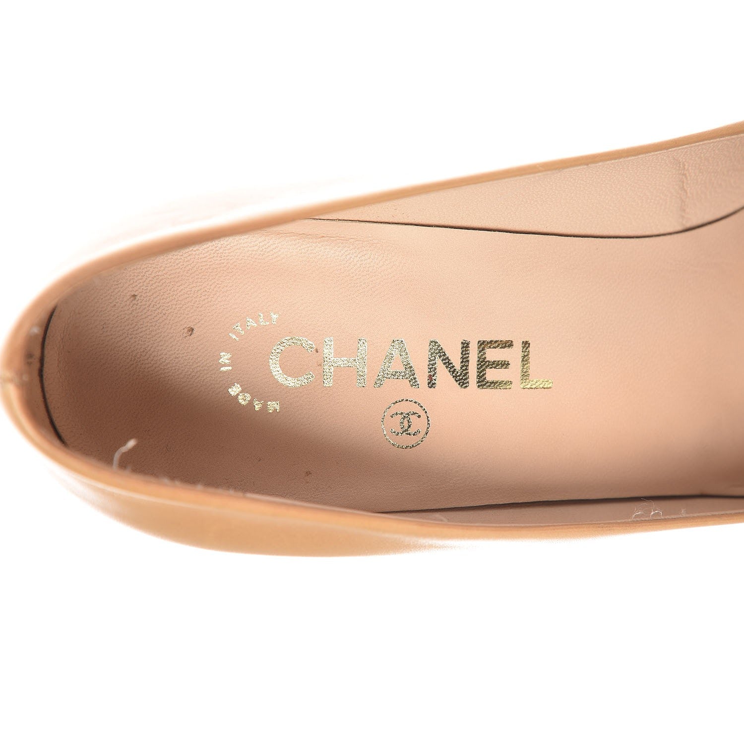 Chanel Lambskin Cap Toe Pumps 40.5 Beige Black 9 of 12