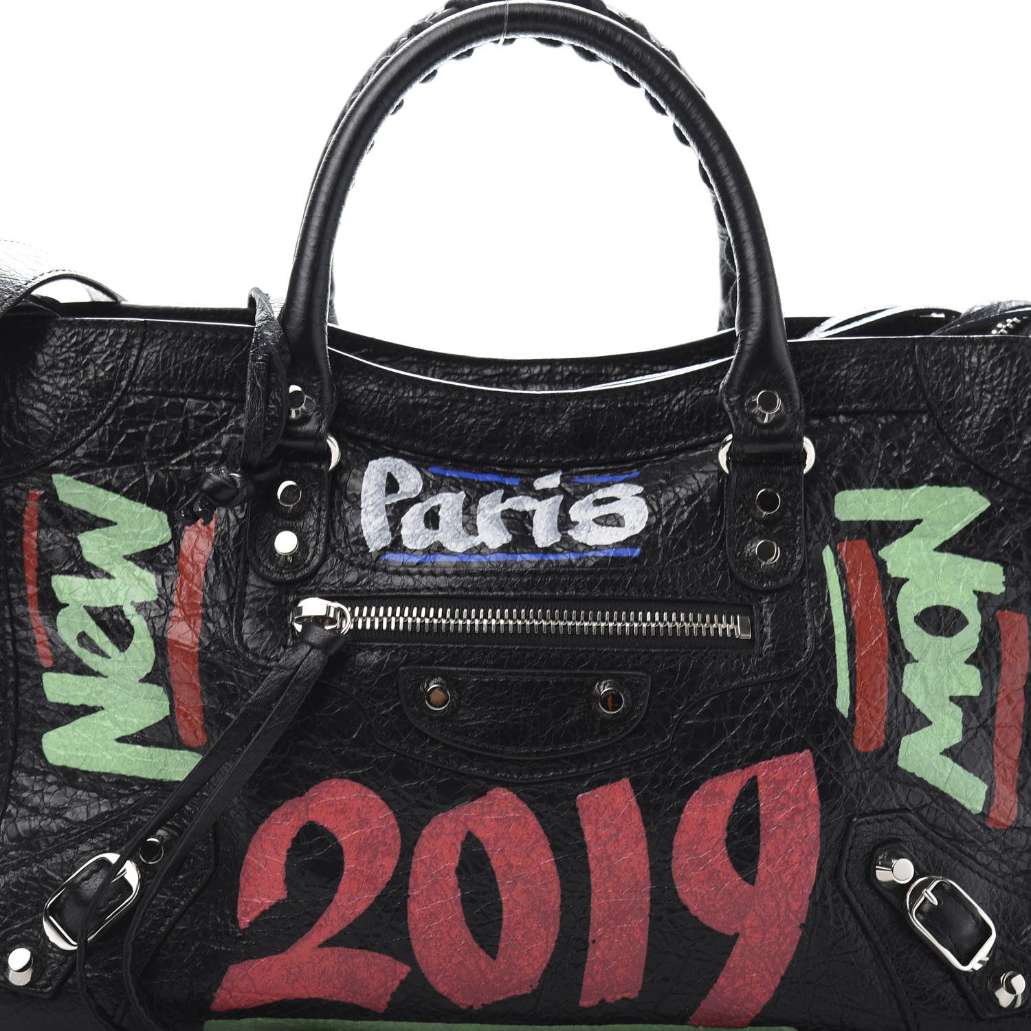 Balenciaga Agneau Arena Car Tag Classic Silver Hardware S City Black TBC 12 of 12