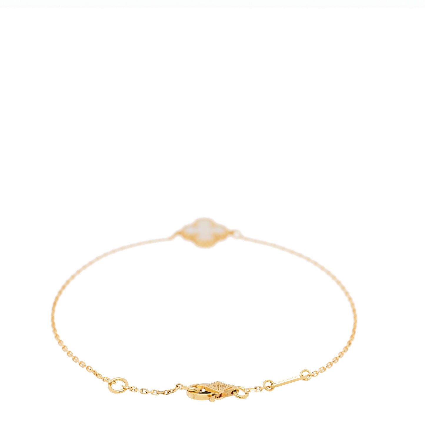 18K Yellow Gold Mother of Pearl Sweet Alhambra Bracelet
