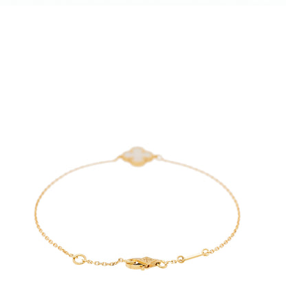Van Cleef & Arpels 18K Yellow Gold Mother of Pearl Sweet Alhambra Bracelet 2 of 6