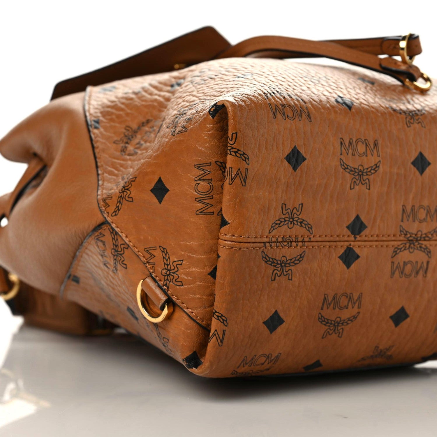 MCM Visetos Small Essential Backpack Cognac 5 of 11