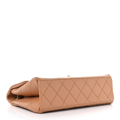Chanel Lambskin Quilted Chaine Lettre Flap Brown 4 of 11