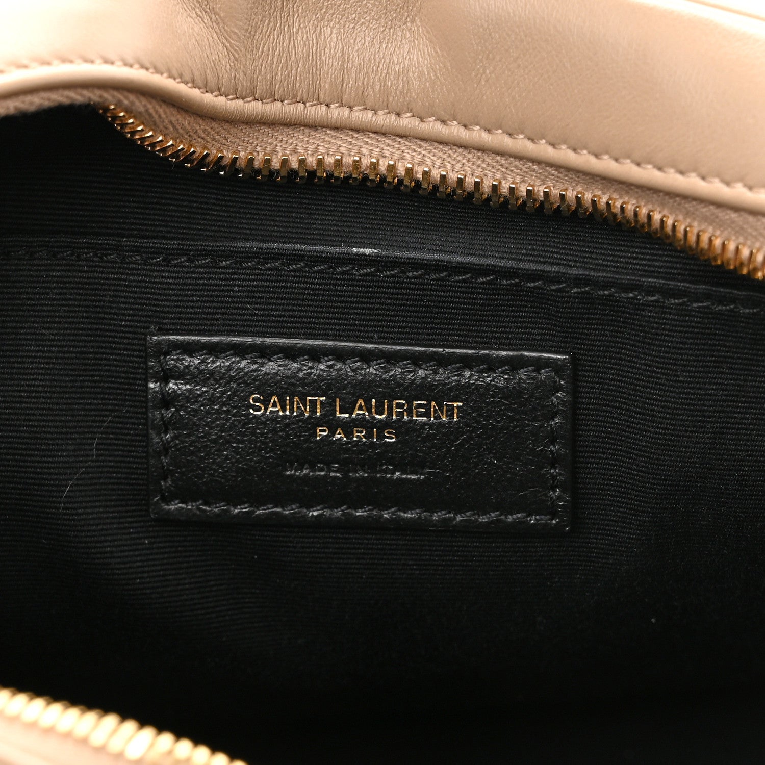Saint Laurent Calfskin Matelasse Monogram Lou Camera Bag Dark Beige 6 of 11