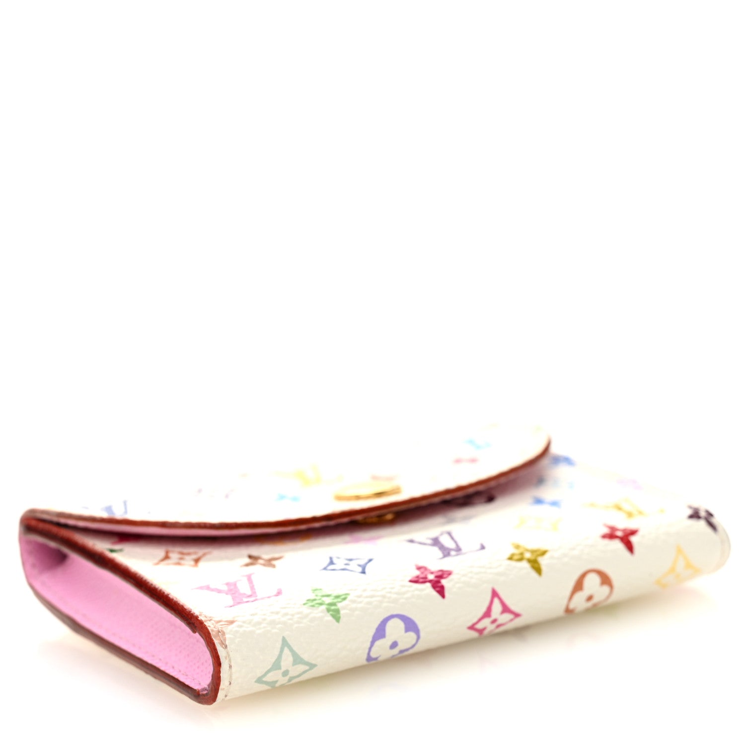 Louis Vuitton Monogram Multicolor Business Card Holder White Litchi 4 of 7