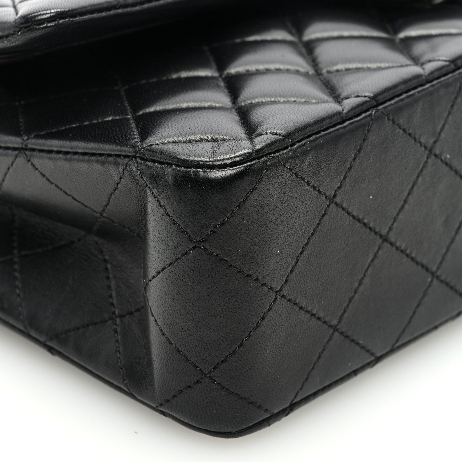 Chanel Lambskin Quilted Medium Double Flap Black 9 of 11