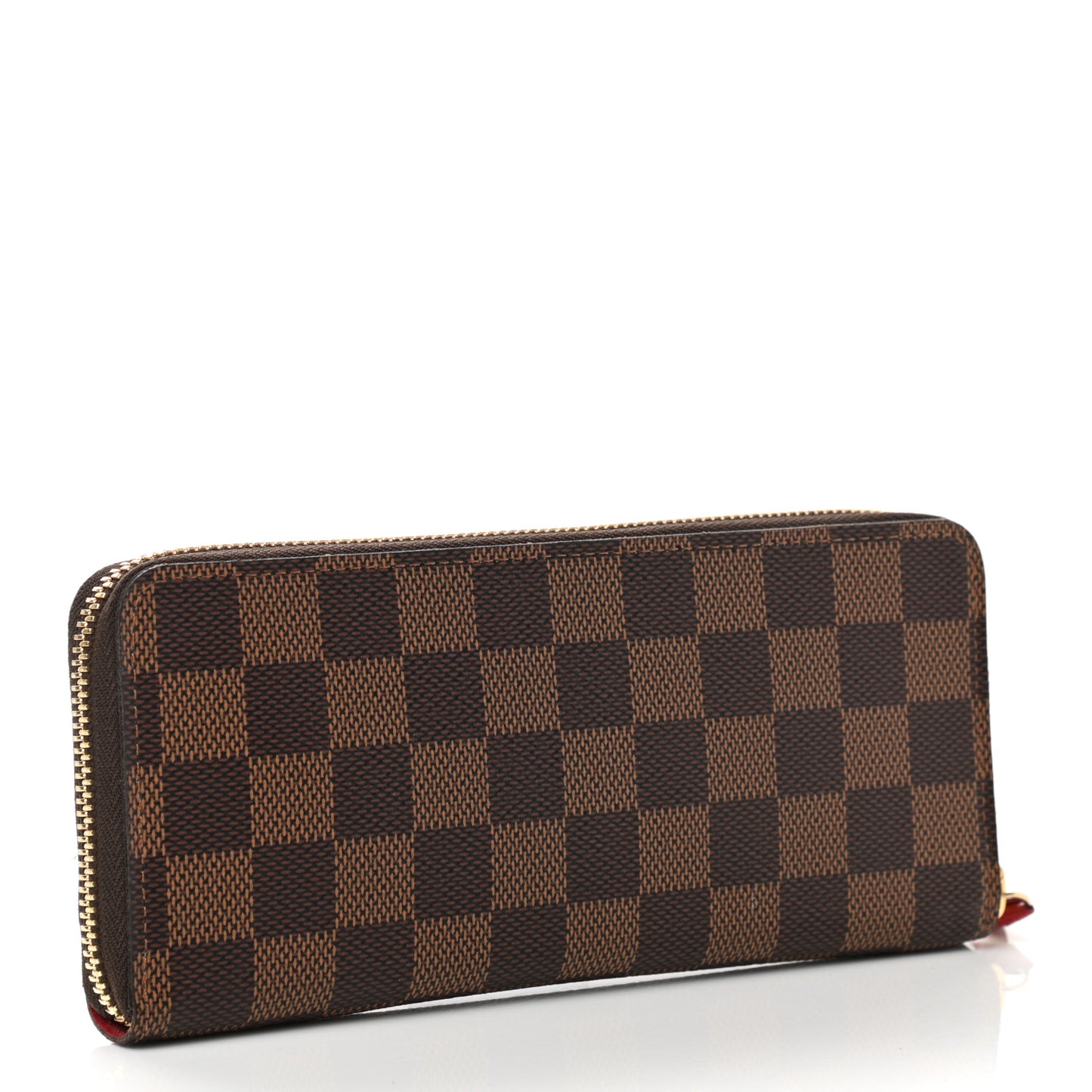 Damier Ebene Clemence Wallet Cherry