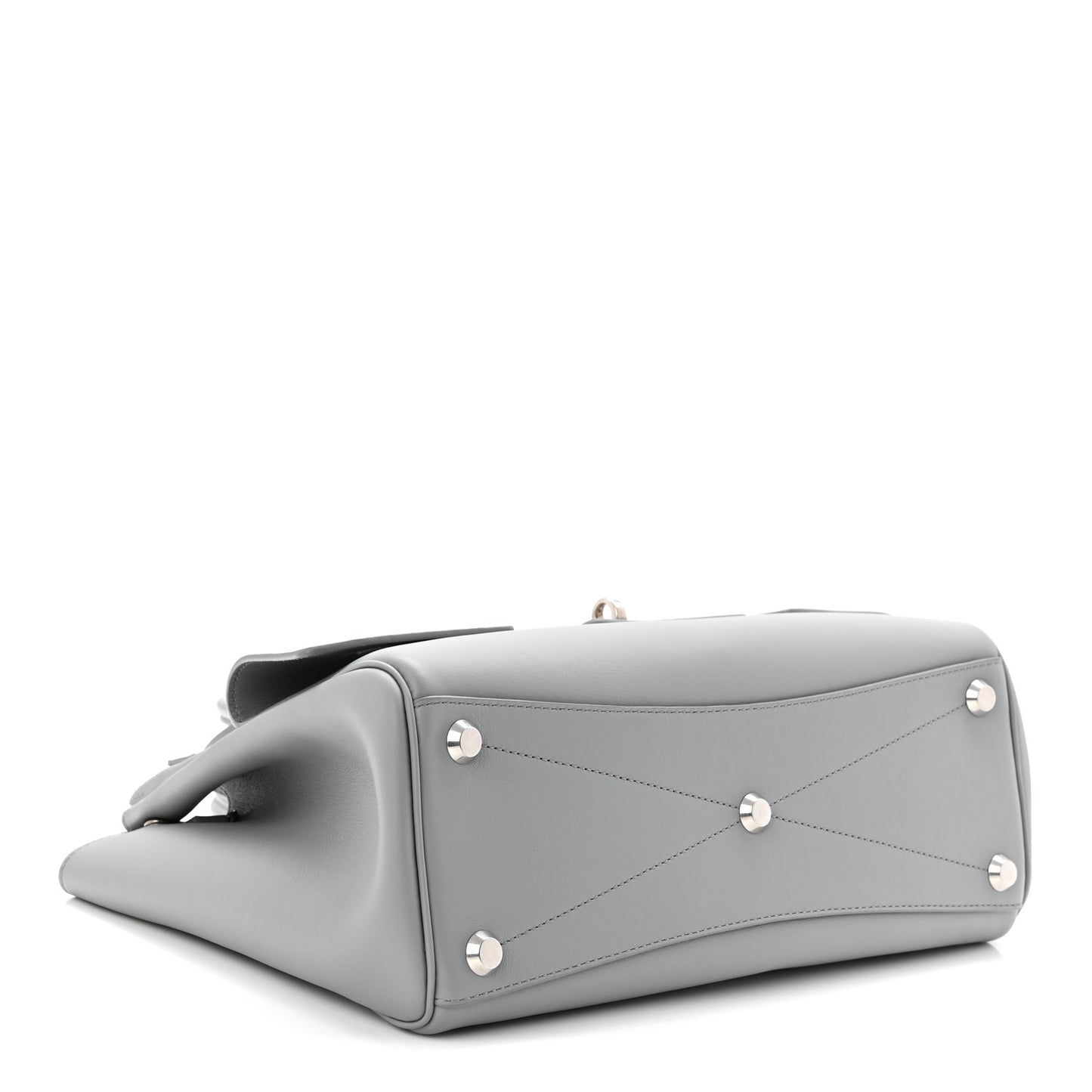 Smooth Calfskin Small Bel Air Carry All Bag Cloud Grey