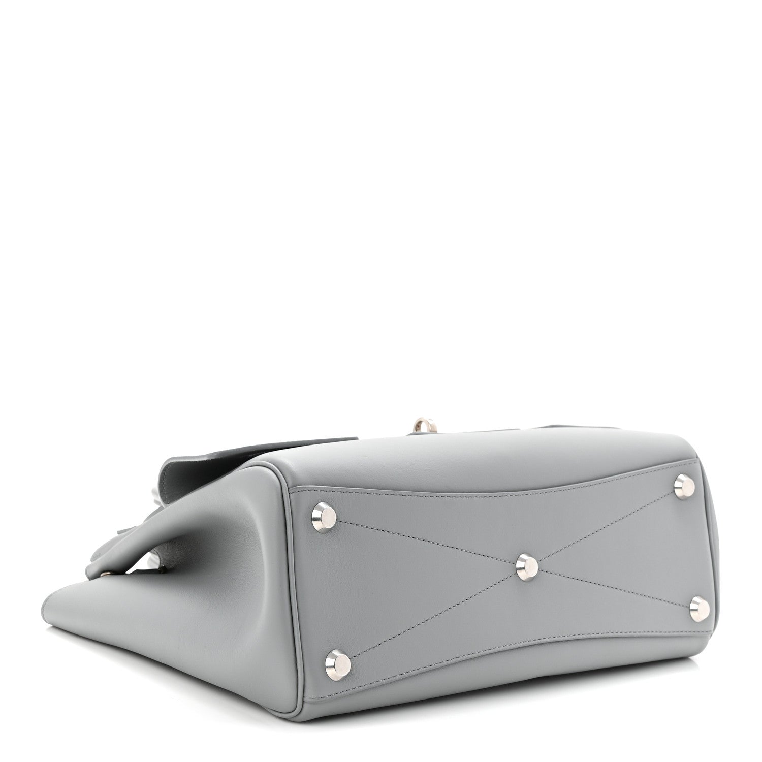 Balenciaga Smooth Calfskin Small Bel Air Carry All Bag Cloud Grey 4 of 9