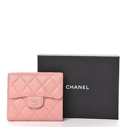Chanel Lambskin Quilted Small Compact Wallet Pink 8 of 8