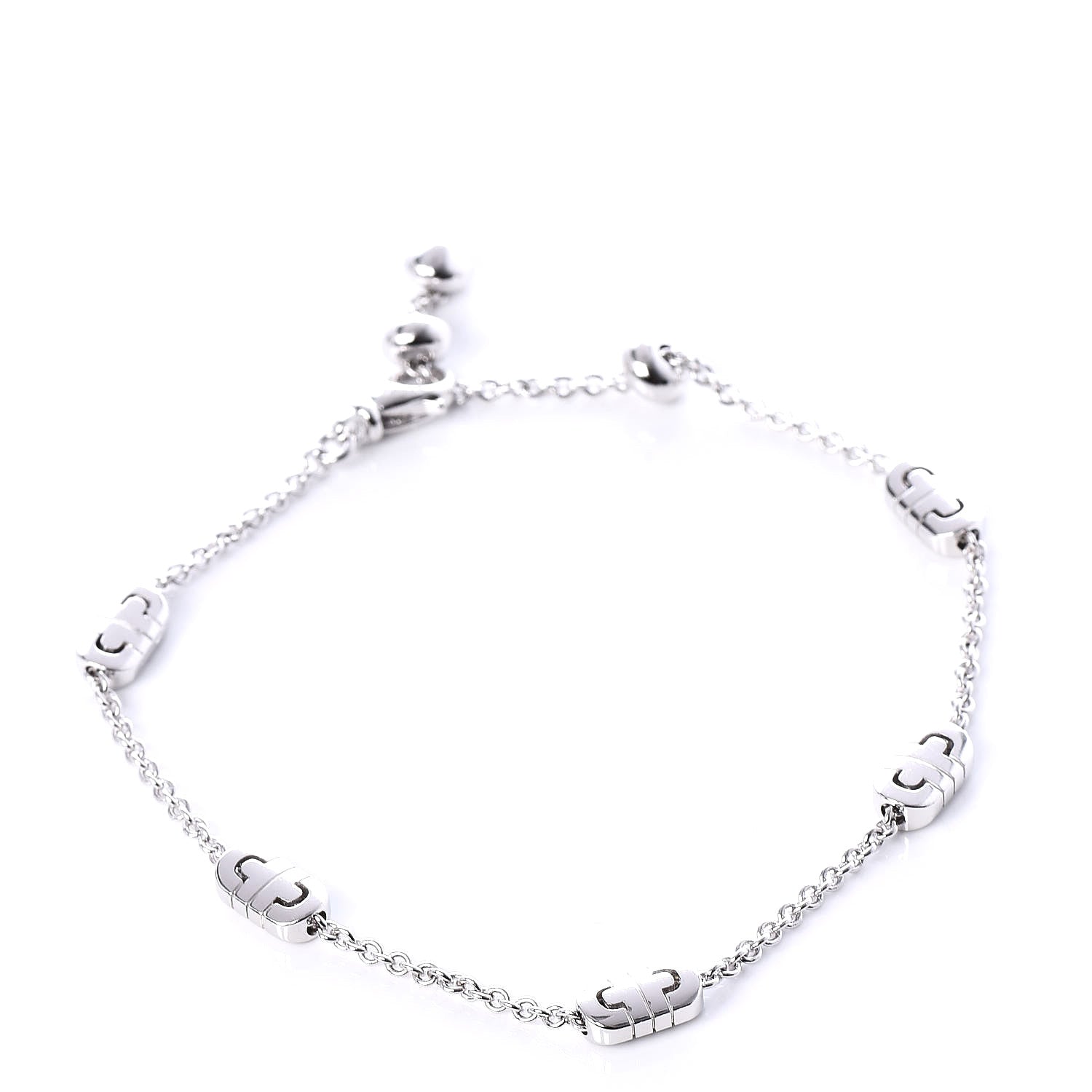 Bulgari 18K White Gold Parentesi Chain Bracelet 1 of 4