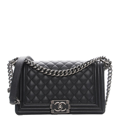 Chanel Calfskin Quilted Medium Boy Flap Black 1 of 7