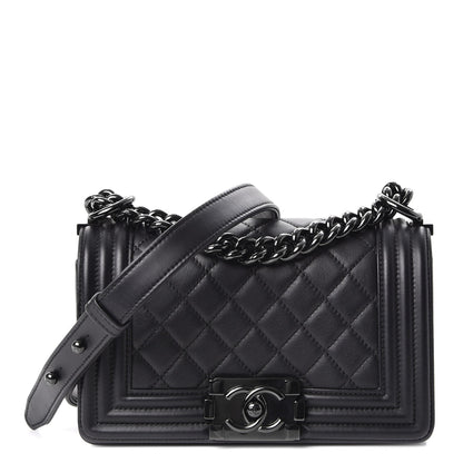 Chanel Calfskin Quilted Small Boy Flap So Black 1 of 9
