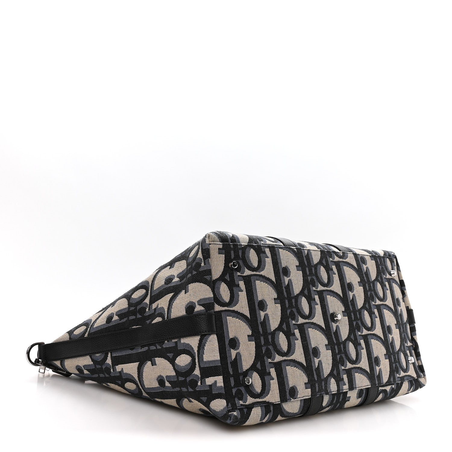 Christian Dior Maxi Oblique Jacquard Weekender 40 Beige Black
