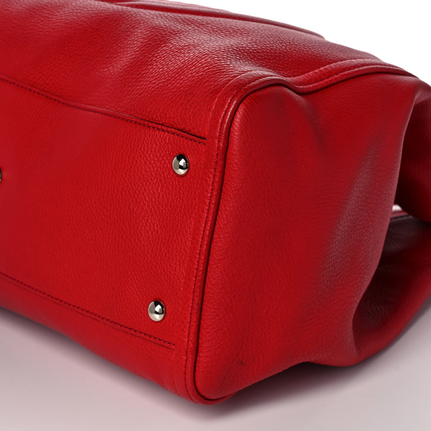 Gucci Pebbled Calfskin Medium Soho Shoulder Bag Red 11 of 12