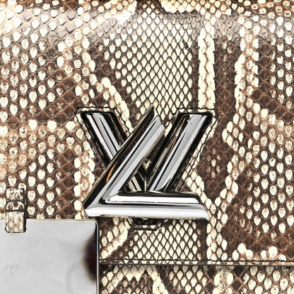 Louis Vuitton Snakeskin Twist Shoulder Bag MM Brown 7 of 9