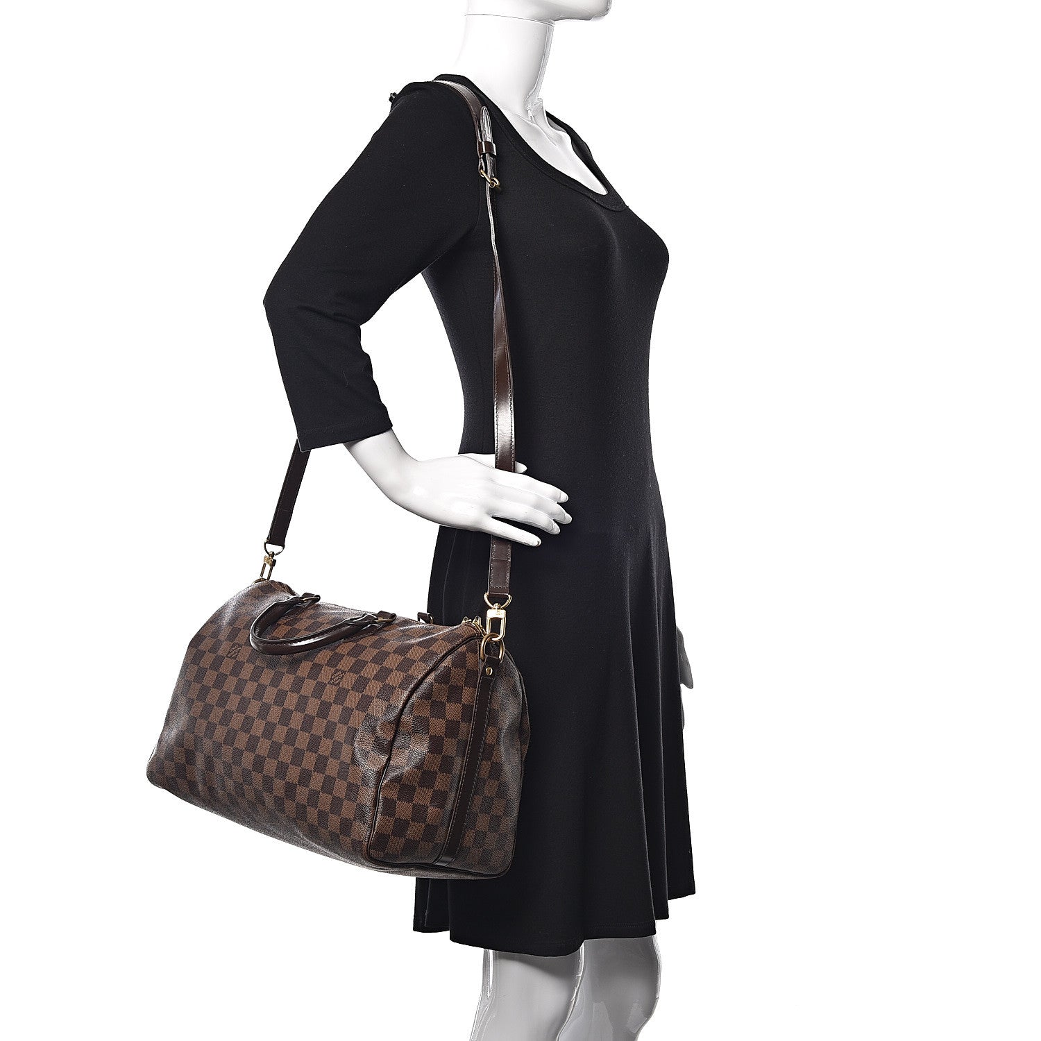 Louis Vuitton Damier Ebene Speedy Bandouliere 35 2 of 22