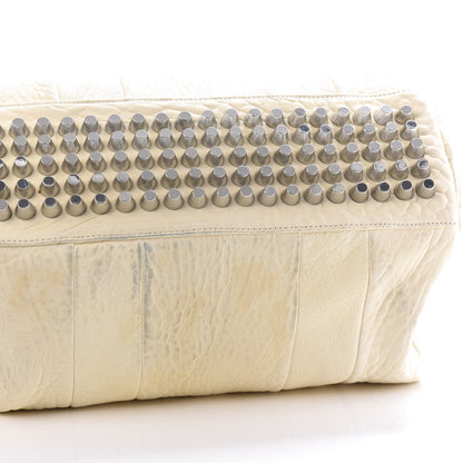 Alexander Wang Pebbled Lambskin Rocco Bone Silver Hardware 12 of 15