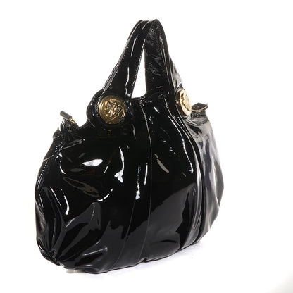 Gucci Patent Large Hysteria Top Handle Bag Black 3 of 7